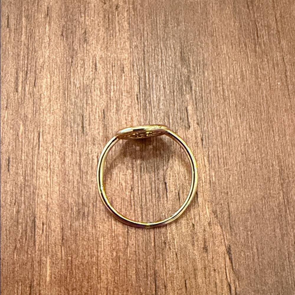 Tory Burch Gold Emblem logo ring 8 - Picture 2 of 4